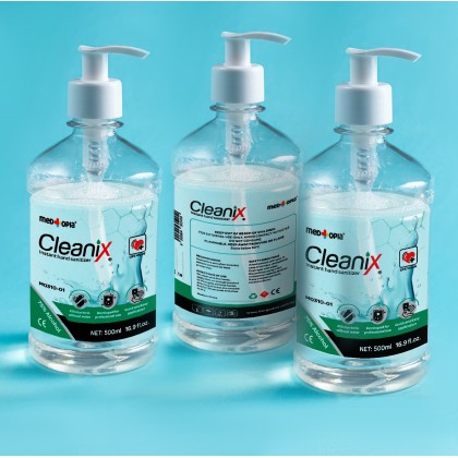 M0310-01 Cleanix Instant Hand Sanitizer 500ml Liquid Gel 75% Ethanol  Kills 99.9% Germs  KKM approved
